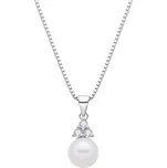 NUBIS® Střibrný náhrdelník s přírodní perlou - NB-2448