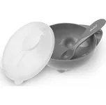 Miska se lžičkou šedá