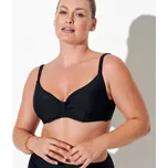 Plavková balkónová jednobarevná podprsenka Solaro s košíčky D+ černá 85E