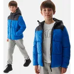 4F Chlapecká péřová bunda Modrá 134 (8-9 let)