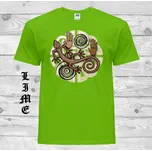 detske-levne-bavlnene-tricko-potisk-druid-jesterka Barva: Lime - limetková, velikost: 128