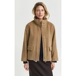 BUNDA GANT SHORT WOOL JACKET WITH ZIP WARM KHAKI