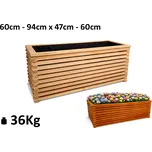 Dřevěný truhlík ASTRA - S Délka (X): 80cm, Šiřka (Y): 48cm