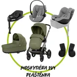 Akční set Cybex Talos S Lux Moss Green + hluboká korbička + autosedačka Cybex Cloud G + Sirona G + isofix Base G + adaptéry na autosedačku + uni moskytiéra + uni pláštěnka
