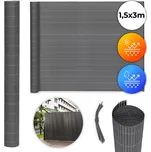 Oboustranná bambusová rohož 150x300 cm na balkon, terasu a plot, antracitová MultiGarden