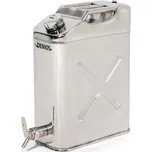 Bezpečnostní kanystr DENIOS z nerezové oceli, s plnicím kohoutem, těsnění NBR, 20 litrů