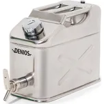 Bezpečnostní kanystr DENIOS z nerezové oceli, s plnicím kohoutem, těsnění NBR, 10 litrů