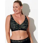 Trojúhelníková plavková podprsenka Floresta, bez kostic černá/khaki 90E