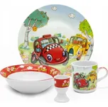 Jídelní Sada Pro Děti 4ks Porcelán Talíř Hrnek Set Bella Fiore