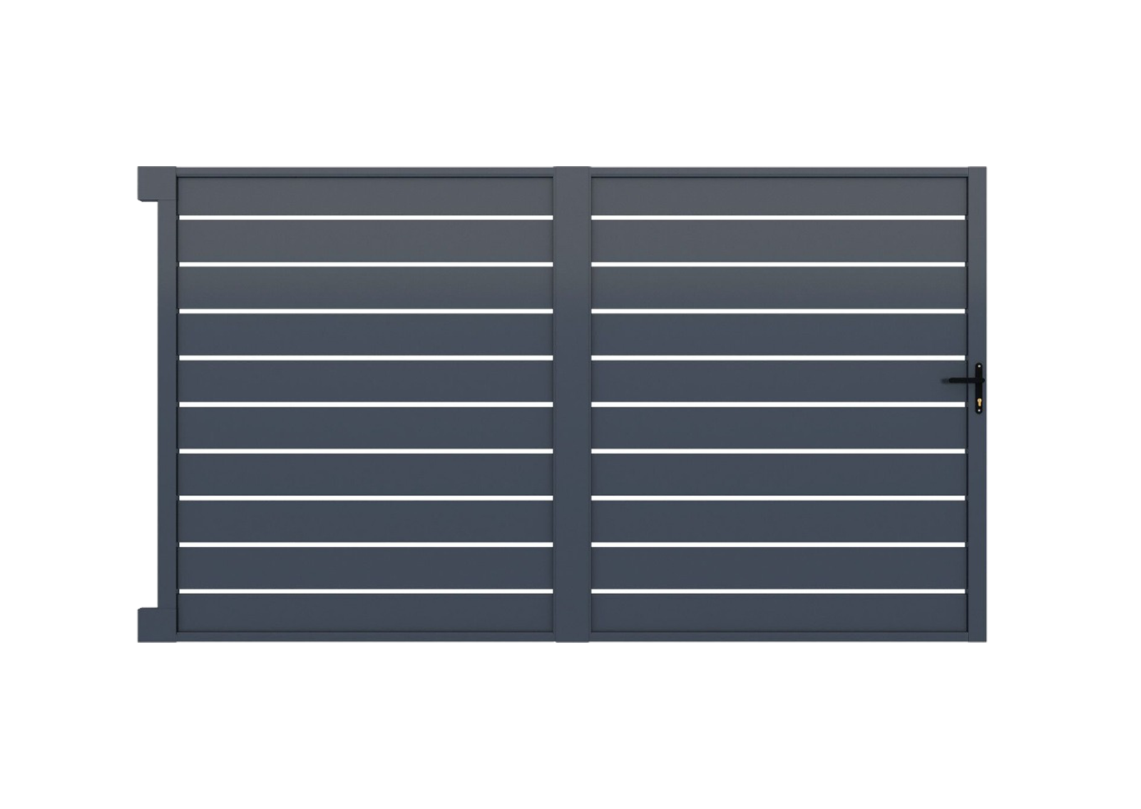 Posuvná brána, hliníková, šířkově nastavitelná, 4000 x 1803 mm