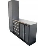 SET Sestava 3 ks dílenského nábytku SET-CA01020 s nerezovou pracovní deskou
