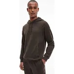 Calvin Klein mikina Center Logo Hoodie hnědá XL