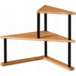 Kuchyňská rohová police, bambus/kov KESPER 58808