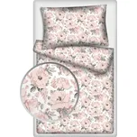 Polášek Holešov Flanelové povlečení květ růže bílá velikost lůžkovin 140x200