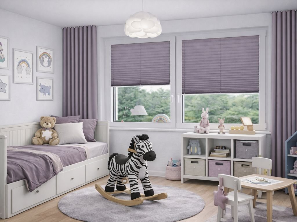 ZEBRA-SHOP PLISSÉ LUX / SIMPLE / LILA / PP163 - INVAZE Šířka v cm: 25, INVAZE: 80 - 110