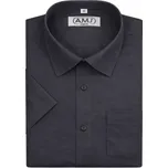 Pánská košile AMJ Comfort fit s krátkým rukávem - tmavě šedá JK19 velikost: 40, délka rukávu: krátký rukáv