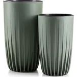 Sada 2 ks květináčů Stripped Eco šedo-zelená