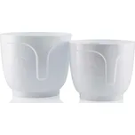Sada 2 květináčů Zoe bílá