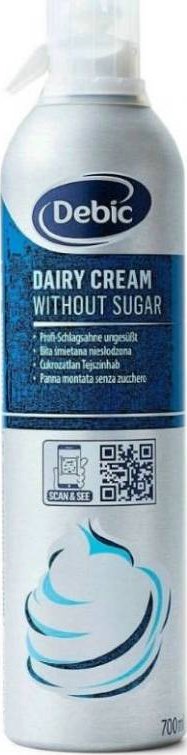 Debic Šlehačka neslazená ve spreji 35% 700ml - Zeelandia