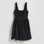 Reserved - Viskózové šaty s příměsí lnu - černý - 867IR-99X - 867IR-99X-M