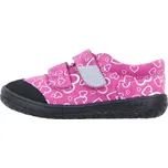 Kožené boty Jonap barefoot B22 růžové srdce 24