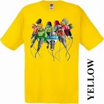 detske-levne-bavlnene-tricko-potisk-mikrofony-superstar Barva: Yellow - žlutá, velikost: 152