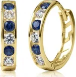 Couple, Kruhové náušnice Elaxi, žluté zlato s tmavě modrými zirkony, 585-66-3-0380.0Z00.0.14.102.61