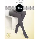 Hladké dámské punčochové kalhoty s hedvábím TOUCH OF SILK nero 2-S