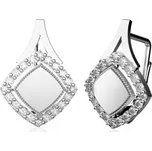 Couple, Jedinečné náušnice Kostka, bílé zlato se zirkony, 585-66-3-0346.1B00.0.00.001.08