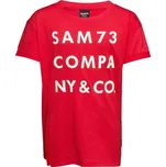 Dívčí triko s krátkým rukávem SAM 73 MELANIE GT 551 ČERVENÁ 128