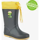 Chlapecké holínky COQUI RAINY COLLAR FUR Antracit/Yellow hero 26