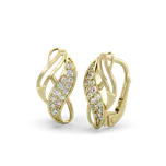 Couple, Visací náušnice Flamma, žluté zlato se zirkony, 585-66-3-0422.0Z00.0.00.001.08