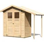 Dřevěný zahradní domek Karibu Dana, š. 2,89 × d. 1,20 m, zastavěná plocha 3,47 m²