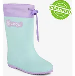 Dívčí holínky COQUI RAINY COLLAR Lt. Mint/Lt. Lila 35