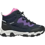 Dívčí volnočasová obuv Geox J MAGNETAR G. B ABX 25 Tmavě modrá, Fialová, Růžová, Bílá