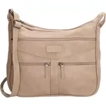Béžová kožená kabelka přes rameno „Nemesis“