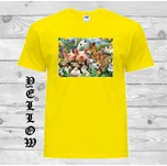 detske-levne-bavlnene-tricko-potisk-vedela-domaci-zviratka Barva: Yellow - žlutá, velikost: 128