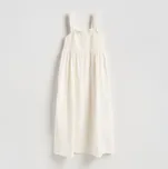 Reserved - Mušelínové midi šaty - krémová - 530IY-01X - 530IY-01X-M