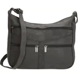 Černá kožená kabelka přes rameno „Nemesis“