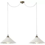 Redo LEA 02-804 + CT40 - Závěsné retro svítidlo s keramickými stínidly Ø 40cm (Dvojramenný retro závěsný lustr )