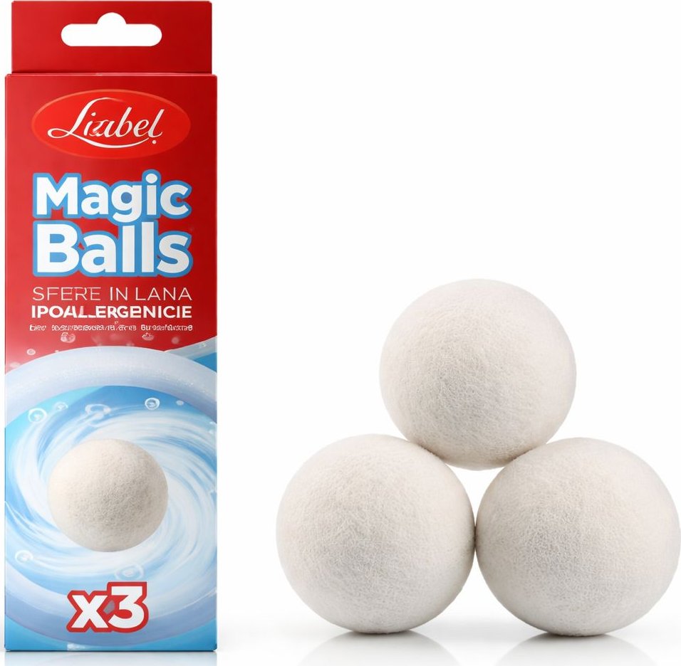 LIABEL MB Vlněné koule do sušičky MAGIC BALLS 3ks