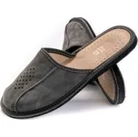 Pánské kožené pantofle 58A03 šedé 