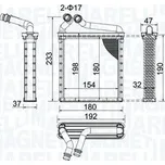 Výměník tepla, vnitřní vytápění MAGNETI MARELLI 350218442000