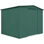 Plechový zahradní domek se střešním oknem Globel 108, š. 295 × d. 237 × v. 203 cm (zelený)