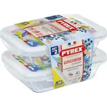Pyrex Sada skleněných dóz obdelník 2x…