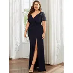 Ever Pretty večerní a společenské šaty EP01669-3 modrá 5XL