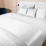 Saténový přehoz/běhoun na postel Satén LUX-040 Bílý 60x260 cm