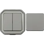 Legrand kompletní sada Na omítku, přepínač, tlačítko Plexo šedá 069719L 1 ks