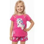 DÍVČÍ LETNÍ KOMPLET S JEDNOROŽCEM NOVINKA Barva: Růžová, Velikost: 128