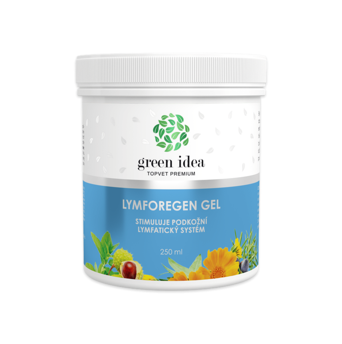 Green idea Lymforegen masážní gel 250 ml Uvolnění a podpora při masáži lymfatických cest